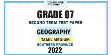 Southern Province 2022 Grade 07 Geography 2nd Term Test Paper | Tamil Medium