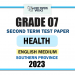 English Medium 2023 Grade 07 Health and Physical Education 2nd Term Test Paper | Southern Province