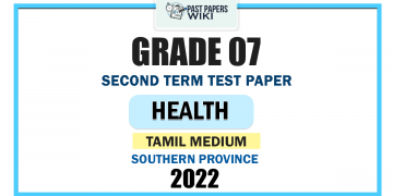 Southern Province 2022 Grade 07 Health 2nd Term Test Paper | Tamil Medium