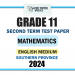 English Medium 2024 Grade 11 Mathematics 2nd Term Test Paper | Southern Province