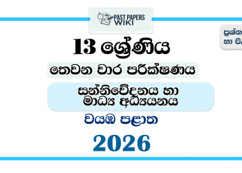 Grade 13 Communication and Media Studies 3rd Term Test Paper 2026 | North Western Province