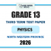 Grade 13 Physics 3rd Term Test Paper 2026(English Medium) | North Western Province