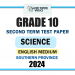 Southern Province 2024 Grade 10 Science 2nd Term Test Paper | English Medium