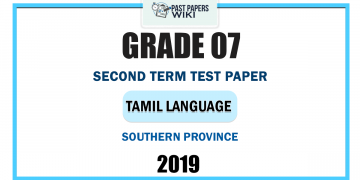 2019 Grade 07 Tamil Language & Literature 2nd Term Test Paper | Southern Province