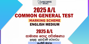 2025 A/L Common General Test Marking Scheme | English Medium