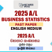 2025 A/L Business Statistics Past Paper | English Medium