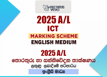 2025 A/L ICT Marking Scheme | English Medium
