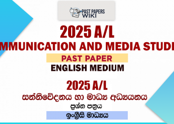 2025 A/L Media Paper | English Medium