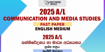 2025 A/L Media Paper | English Medium