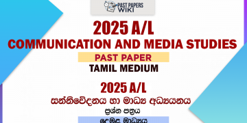 2025 A/L Media Past Paper | Tamil Medium