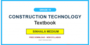 Grade 10 Construction Technology Textbook PDF in Sinhala Medium
