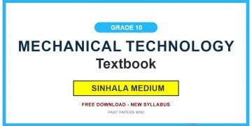 Grade 10 Mechanical Technology Textbook PDF in Sinhala Medium