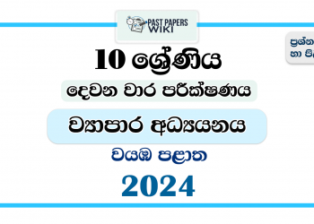 2024 Grade 10 Business Studies 2nd Term Test Paper | North Western Province