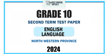 North Western Province 2024 Grade 10 English Language 2nd Term Test Paper