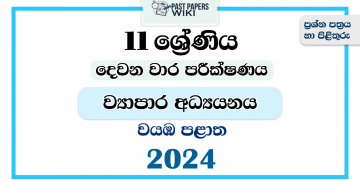 2024 Grade 11 Business Studies 2nd Term Test Paper | North Western Province