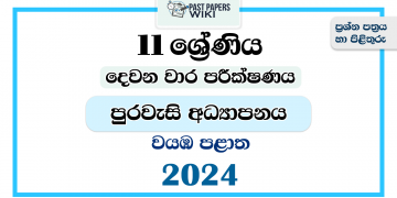 2024 Grade 11 Civic Education 2nd Term Test Paper | North Western Province