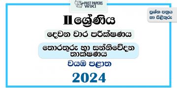 2024 Grade 11 ICT 2nd Term Test Paper | North Western Province