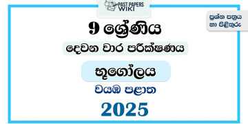 North Western Province 2025 Grade 09 Geography 2nd Term Test Paper