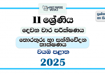 2025 Grade 11 ICT 2nd Term Test Paper | North Western Province