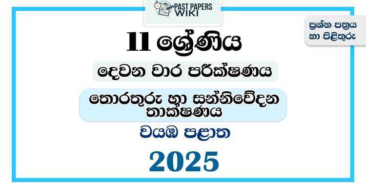 2025 Grade 11 ICT 2nd Term Test Paper | North Western Province