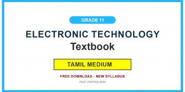 Grade 11 Electronic Technology Textbook PDF (Tamil Medium)
