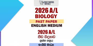 2026 A/L Biology Past Paper English Medium