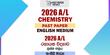 2026 A/L Chemistry Past Paper English Medium
