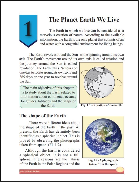 Grade 07 Geography Textbook PDF (English Medium)