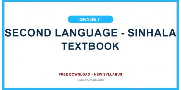 Grade 07 Second Language - Sinhala Textbook PDF
