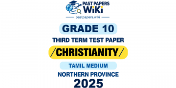 Northern Province 2025 Grade 10 Christianity 3rd Term Test Paper | Tamil Medium