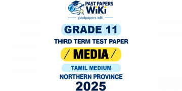 Northern Province 2025 Grade 11 Media 3rd Term Test Paper | Tamil Medium
