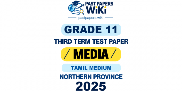 Northern Province 2025 Grade 11 Media 3rd Term Test Paper | Tamil Medium
