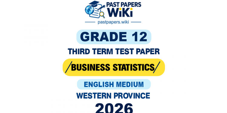 Western Province 2026 Grade 12 Business Statistics 3rd Term Test Paper | English Medium