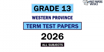 2026 Western Province Grade 13 3rd Term Test Papers