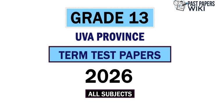 2026 Uva Province Grade 13 3rd Term Test Papers
