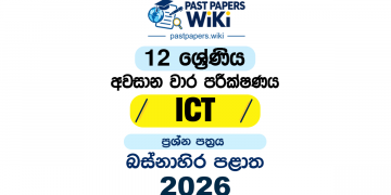 2026 Grade 12 ICT 3rd Term Test Paper | Western Province